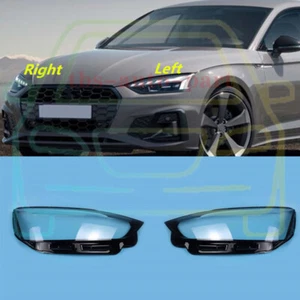 Left & Right Headlight Cover Clear+Sealant Glue For Audi A5 S5 RS5 2018-2020 - Picture 1 of 12