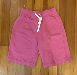 Hanna Andersson 130 Girls Hot Pink Drawstring Sweat Shorts Size 8 - Picture 1 of 4