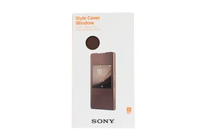 Official Sony SCR30 Copper Style Up Cover with Smart Window - Xperia Z3+ Plus - Picture 1 of 5