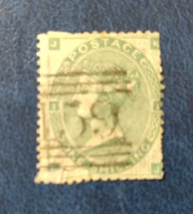 Gran Bretaña QV 1862 Scott 42 * SG 90 1 chelín placa verde 1 fino - Imagen 1 de 2