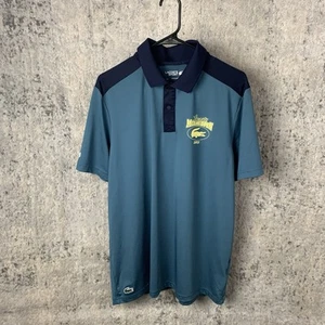 Lacoste Sport Polo Shirt XL Miami Open Tennis Blue Short Sleeve 2025 Snap Mens - Bild 1 von 11