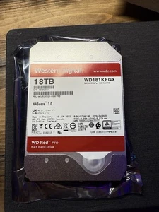Western Digital WD Red Pro 18TB NAS SATA HDD Internal Hard Drive HDD-WD181KFGX - Afbeelding 1 van 3