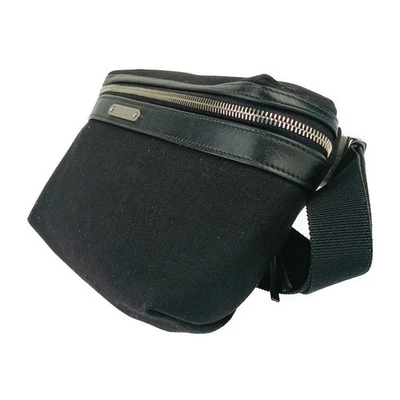 Bolso de Cintura Saint Laurent Paris Bolso Cinturón Ciudad 505973 Cuero Lona Negro Para Hombre Foto 1 de 4