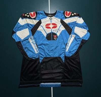 Vintage 90s No Fear Elektron Evo Motocross Jersey Men’s XL Blue Black Rare - Image 1 of 4