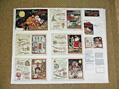 Panel de libro de tela CORTAR Y COSER NOCHE ANTES DE NAVIDAD # CP77881 Susan Winget Foto 1 de 3