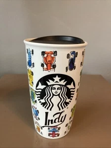Hard To Find - Starbucks 2016 Indianapolis Indy 500 Cars Ceramic Tumbler 12 oz - Picture 1 of 7