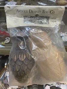 Antique Drapery Rod Co. Finials 2 Pineapple Antique Bronze NEW SEALED Made USA - Picture 1 of 5