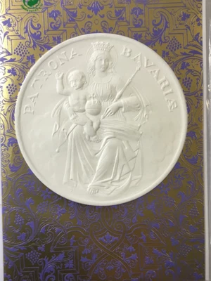 Marcel Schurman- Christmas- Mary & Baby Jesus- Blind Embossed, Foil- Germany