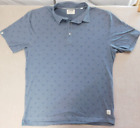 Linksoul Short Sleeve Polo Dandelion Geometric Golf Shirt Mens Large Blue