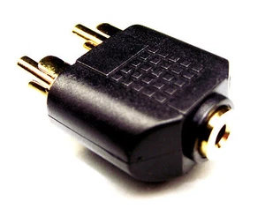 From OZ Quality 1PC 2Two RCA Male to 3.5mm Female Stereo Audio Adaptor Connector - Picture 1 of 4