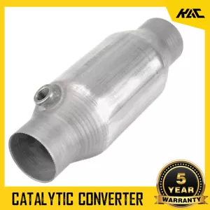 2.5” Inlet/Outlet Universal Fit Round Body Catalytic Converter EPA W/ O2 Port - Picture 1 of 10