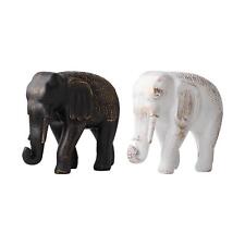 Resin Elephant Statue Collectible Figurine Xmas Living Room Animal Sculpture