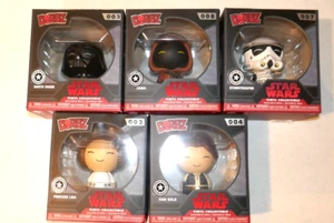 LOTE EXCLUSIVO DE 5 FUNKO DORBZ STAR WARS DISNEY VADER, LEIA STORMTROOPER, HAN, JAWA - Imagen 1 de 4