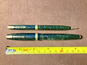PARKER VACUMATIC MAJOR FOUNTAIN PEN AND PENCIL SET - Picture 1 of 3
