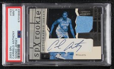 2003-04 SPx Jerseys /750 Carmelo Anthony #153 PSA 9 MINT Rookie Auto RC