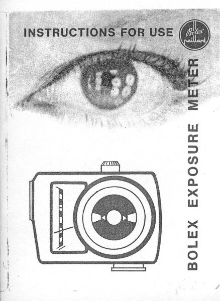 Medidor de exposición Bolex manual de instrucciones reimpresión  Foto 1 de 1