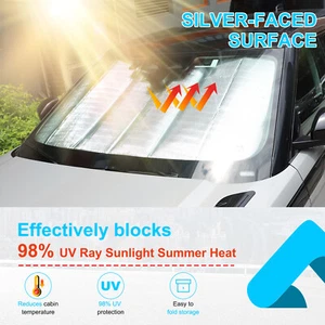 Foldable Car Front Windshield Sunshade Visor Kit For Range Rover Evoque 2023+ - Bild 1 von 12
