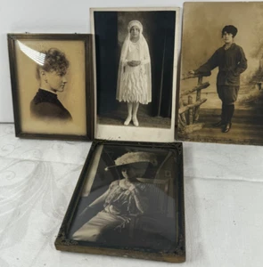 Fotos de Nellie 2 Postales Retratos 1800s 1917 2 Enmarcados Negro Blanco Jodhpurs - Imagen 1 de 14