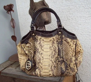 GUCCI👜SUKEY Henkel Schultertasche Python Schlange Leder BOHO LOOK HOBO BAG - Bild 1 von 13