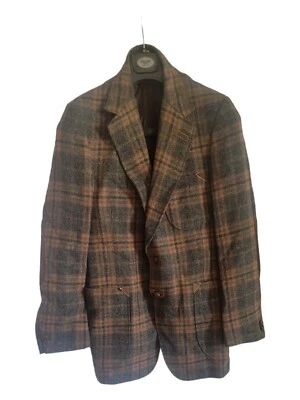 DAKS London New York Vintage Men's Plaid Blazer Sportcoat 100% ALL Virgin Wool  - Image 1 of 4