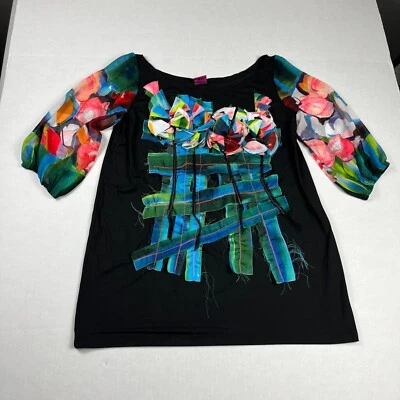 Camisa túnica Save the Queen arte para usar celosía boho informal juguetona XS ITALIA Foto 1 de 4