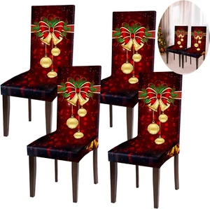 Chair Protector Cover Stretch Removable Washable Christmas Seat Decor Decoration - Picture 1 of 12