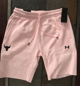 Under Armour Men's L Project Rock Charged Cotton 10" Shorts Active Pink