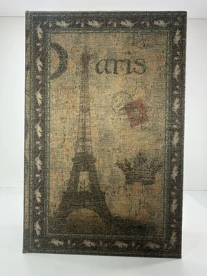 Pier 1 Paris Torre Eiffel Decorativo Imitación Libro Caja de Almacenamiento Secreto 13”x8.5” Foto 1 de 4