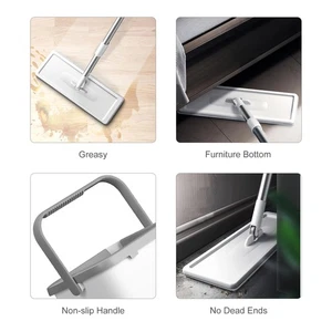 1-Mikrofaser Wischer mit Eimer Bodenreinigung Squeeze Handfrei Bodenwischer UAVP - Bild 1 von 16