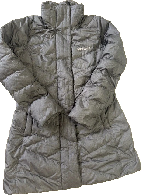 Chaqueta larga acolchada Marmot 700 para mujer (carbón S) nueva sin etiquetas Foto 1 de 4