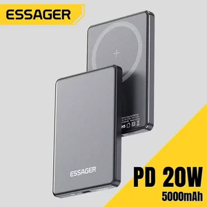 Essager 5000mAh Power Bank magnetico 20W caricatore wireless veloce per iPhone 17-14 - Foto 1 di 10