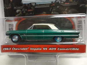 Greenlight GREEN Machine 1963 CHEVY IMPALA SS CONV Green BARRETT-JACKSON S10 - Imagen 1 de 4