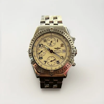 Breitling Chronomat Chronograph A13352 Beige Dial Mens 40mm Watch AUTHENTICATED - Image 1 of 4