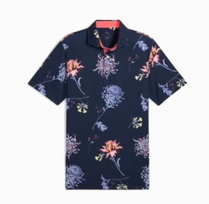 Puma Mattr Dahlia Polo Azul Marino Profundo Horizon Reino Unido Talla Mediana - Imagen 1 de 1