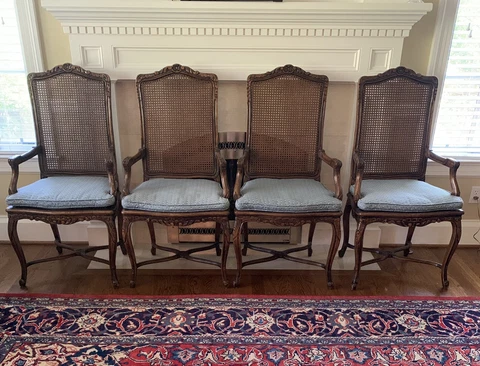 French Arm Chairs Dining Living Room Vintage Cover