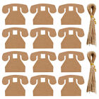  100 Sets Writable Tags Brown Cardboard Gift Telephone Paper