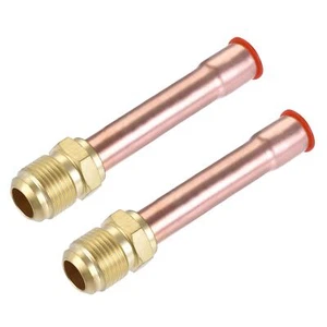 2pcs Brass Pipe fitting 1/2 SAE Flare Male Thread Tubing Connector - Picture 1 of 6