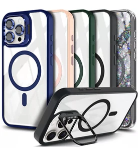 Camera Stand Mag Safe Case + Lens Protector for iPhone 16 15 14 Plus 13 Pro Max - Picture 1 of 35