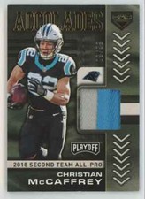 2019 Panini Playbook Gold Accolades Christian McCaffrey Patch /50 Panthers #11