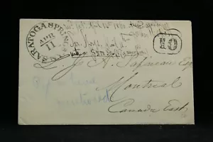 New York: Saratoga Springs 1860 copertura senza timbro per il Canada - Foto 1 di 2