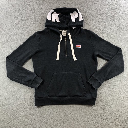 UNDERCOVER Felpa con cappuccio rosa Victoria Secret full zip donna S grigio antracite logo