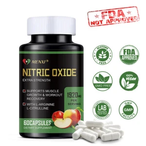 Nitric Oxide L-Arginine Pre Workout+Testosterone Booster,Multivitamin Men,Test - Picture 1 of 8