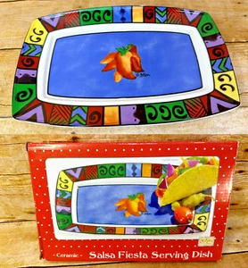 Keramik Salsa Fiesta Servierschale Vorspeisen Tacos Sue Zipkin 7061 ⭐️Neu im Karton⭐️ - Bild 1 von 10