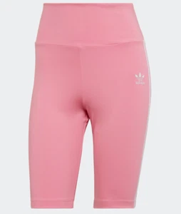 adidas Women's Adicolor Classics Primeblue Biker Shorts Pink HL6769 g - Picture 1 of 4