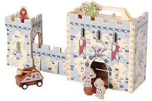 Spielkoffer Burg aus Holz - Foto 1 di 3