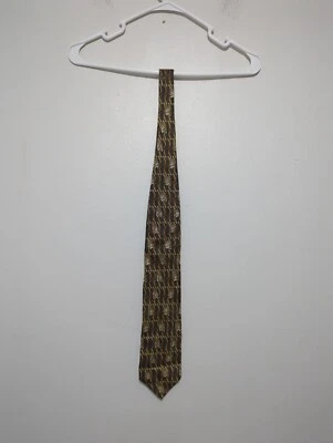 Corbata para Hombre Tino Cosma Geométrica Abstracta Ondas Clásica Beige Hecha en Italia Foto 1 de 4