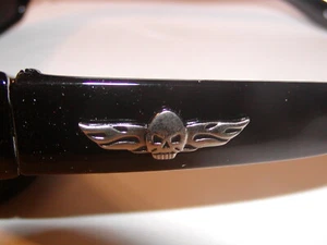Details by LRI SKULL Flammen Biker UV-Schutz Sicherheitsglas Sonnenbrille - Bild 1 von 2