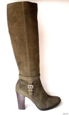 Pour La Victoire verde oliva gamuza BOTAS ALTAS talla 7.5 cremallera hebilla nuevas $455  Foto 1 de 4