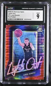Luka Doncic 2020 Optic Lights Out Red Pulsar #10 CGC 9 - Picture 1 of 2