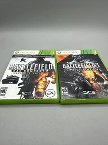 Xbox 360 LIMITED EDITION Battlefield 2 + Battlefield 3 LOT - Picture 1 of 2